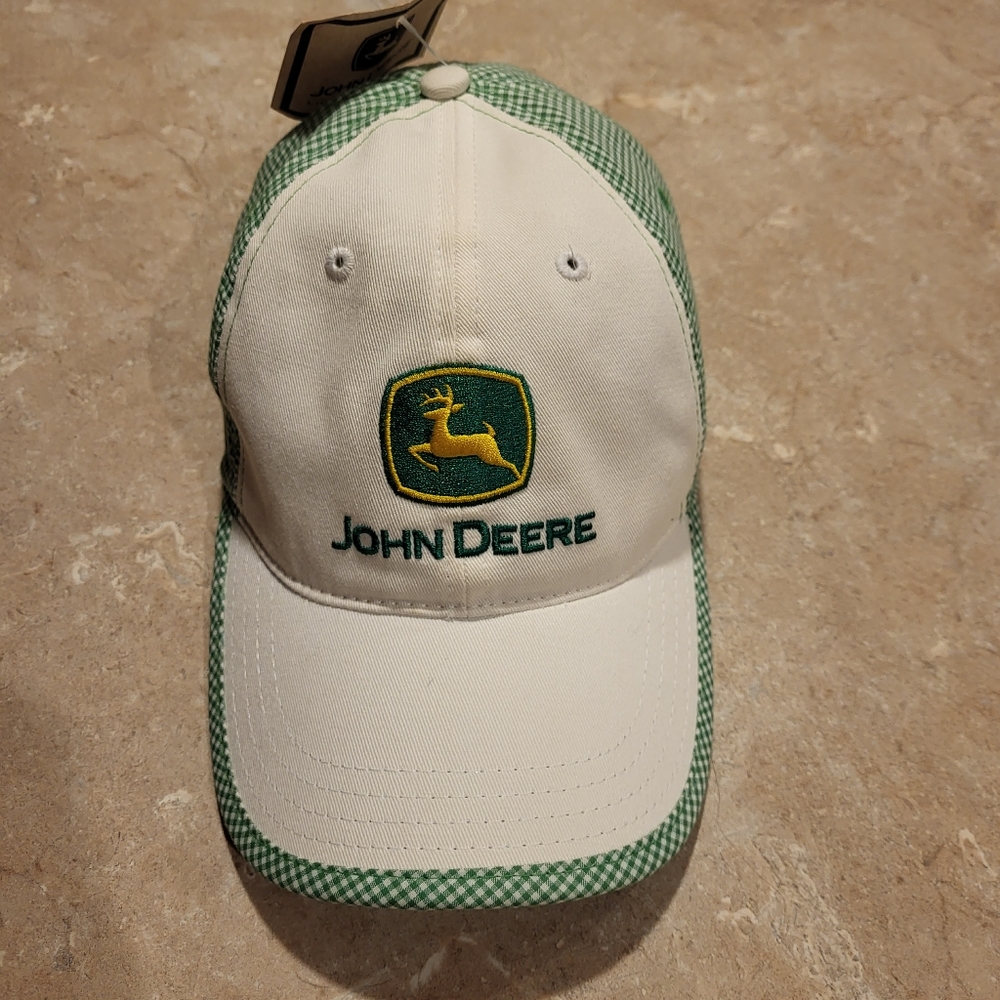 John Deere Checkered Logo Adjustable Hat NWzt